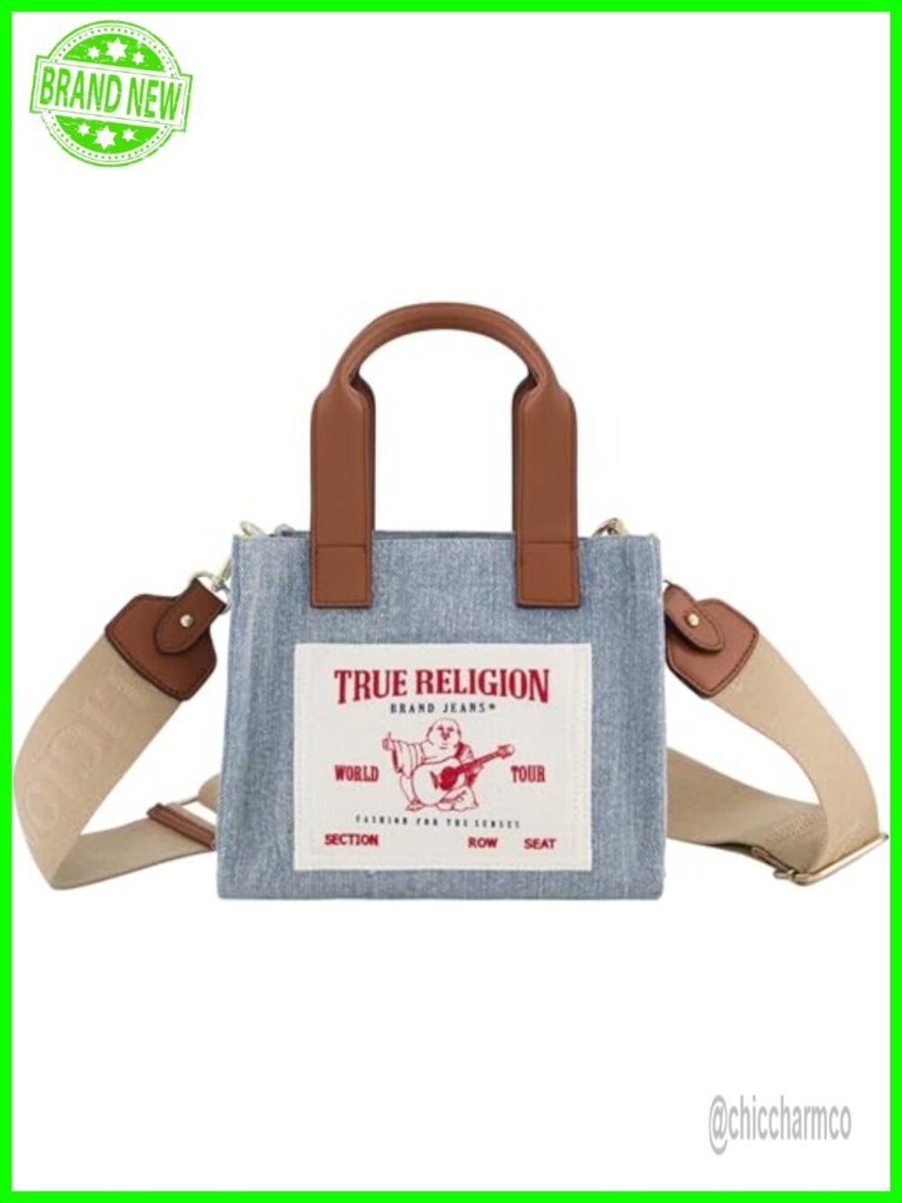 Canvas Tote Bag Mini Travel Shoulder Bag Adjustable Strap